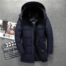 Load image into Gallery viewer, Men's winter jacket fur collar hat detachable long coat winter duck down jacket men doudoune homme thick men's winter coat