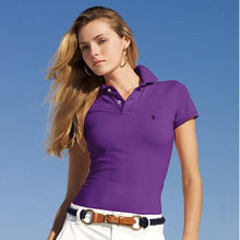 Load image into Gallery viewer, RALPH- LAUREN- New Original Brand Polo Shirt Women Tops Summer Short Sleeve Fashion Clothing 100% Cotton Womans Tee Shirt 2RL7
