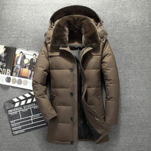 Load image into Gallery viewer, Men&#39;s winter jacket fur collar hat detachable long coat winter duck down jacket men doudoune homme thick men&#39;s winter coat
