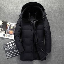 Load image into Gallery viewer, Men&#39;s winter jacket fur collar hat detachable long coat winter duck down jacket men doudoune homme thick men&#39;s winter coat
